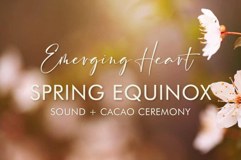 photo of sping blossoms on a bokeh background for the Emerging Heart Spring Equinox Event March 21 2026 at GlassWing Medicine in Onalaska, WA