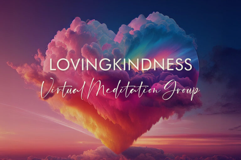 Photo of a colorful heart cloud for the lovingkindness weekly mediation group at GlassWing Medicine in Onalaska, WA